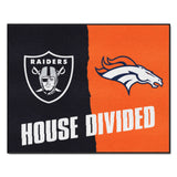 NFL House Divided Mat - Raiders / Broncos