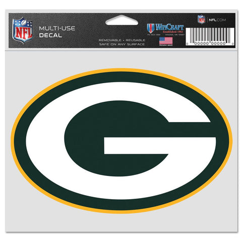 Green Bay Packers Decal 5x6 Multi Use Color Logo