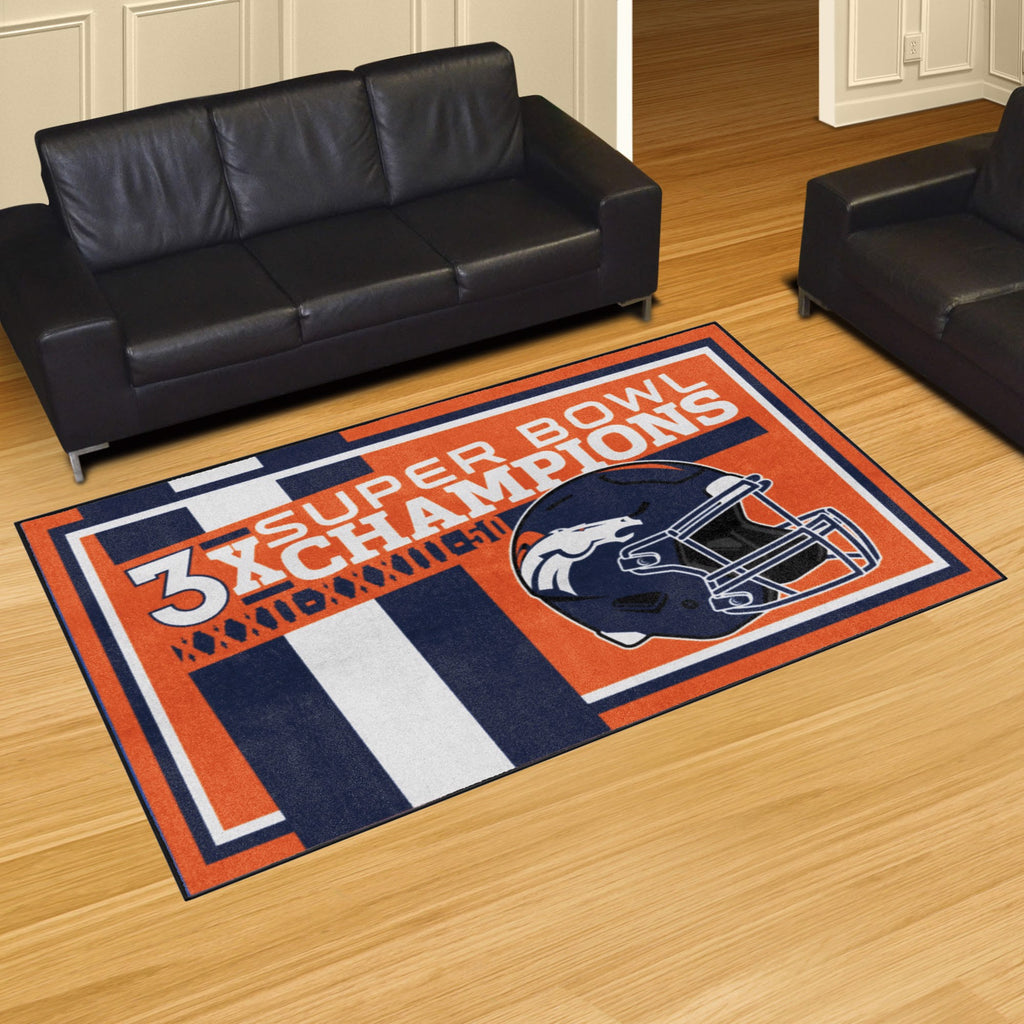 Denver Broncos Area Rug – Nylon 5’ x 8’