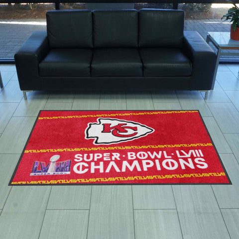 Super Bowl LVIII Champions - Chiefs -4X6 Logo Mat - Landscape