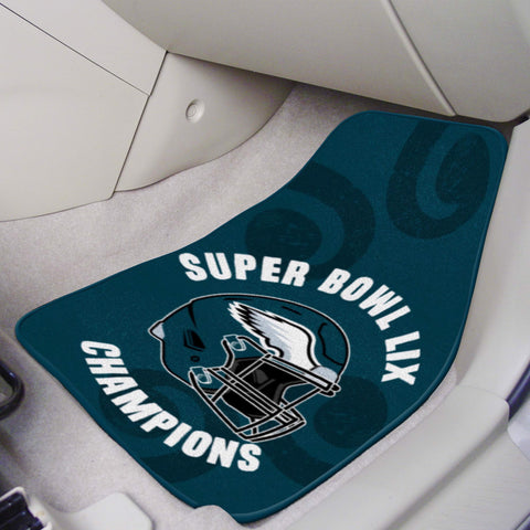 2024-25 Super Bowl LIX Champions - Eagles 2-pc Carpet Car Mat Set