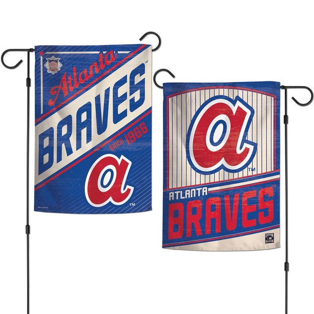 Atlanta Braves Flag 12x18 Garden Style 2 Sided Cooperstown