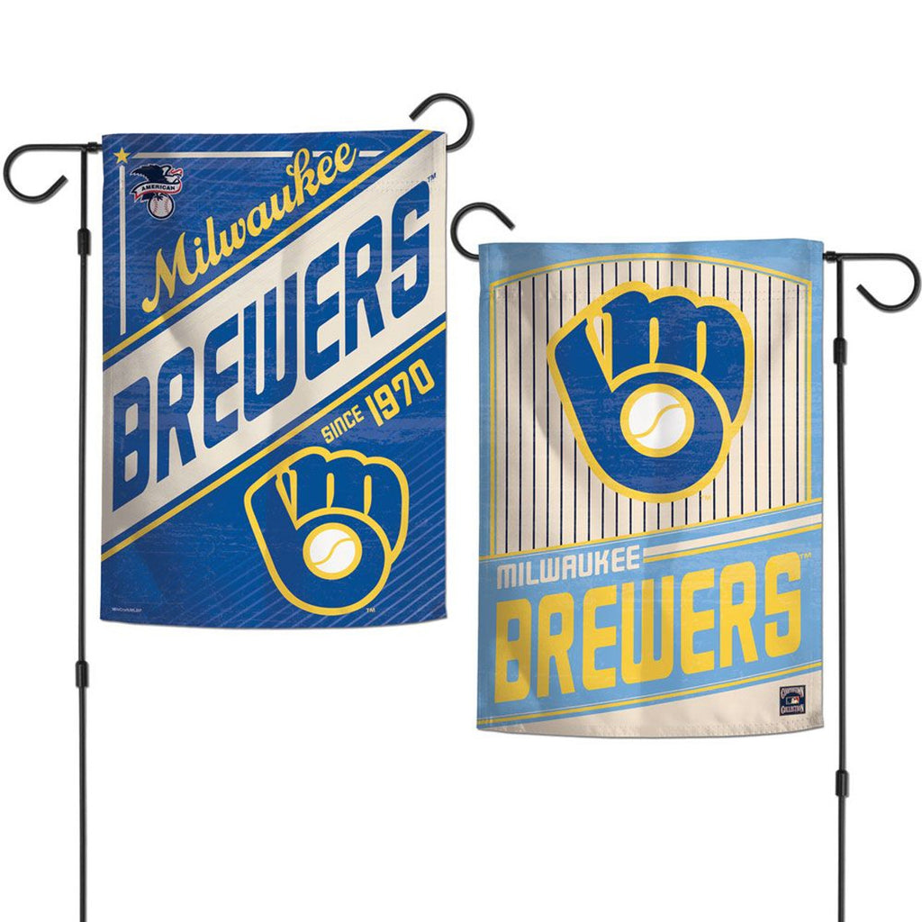 Milwaukee Brewers Flag 12x18 Garden Style 2 Sided Cooperstown