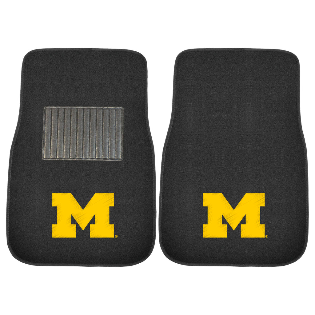 University of Michigan 2-pc Embroidered Car Mat Set