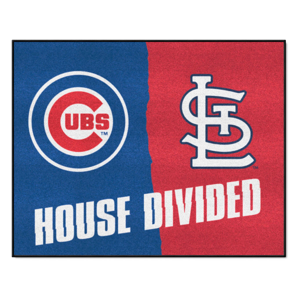 MLB House Divided Mat - Cubs / Cardinals