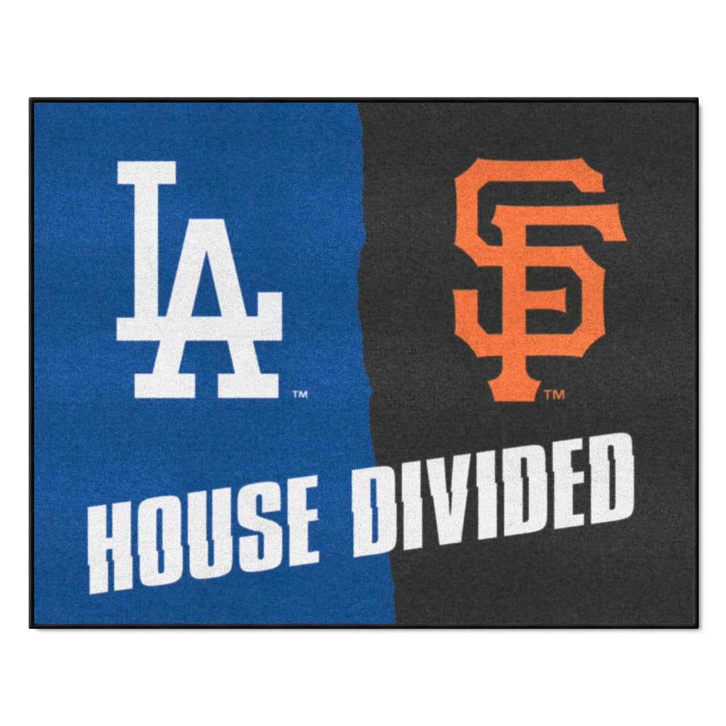 MLB House Divided Mat - Dodgers / Giants