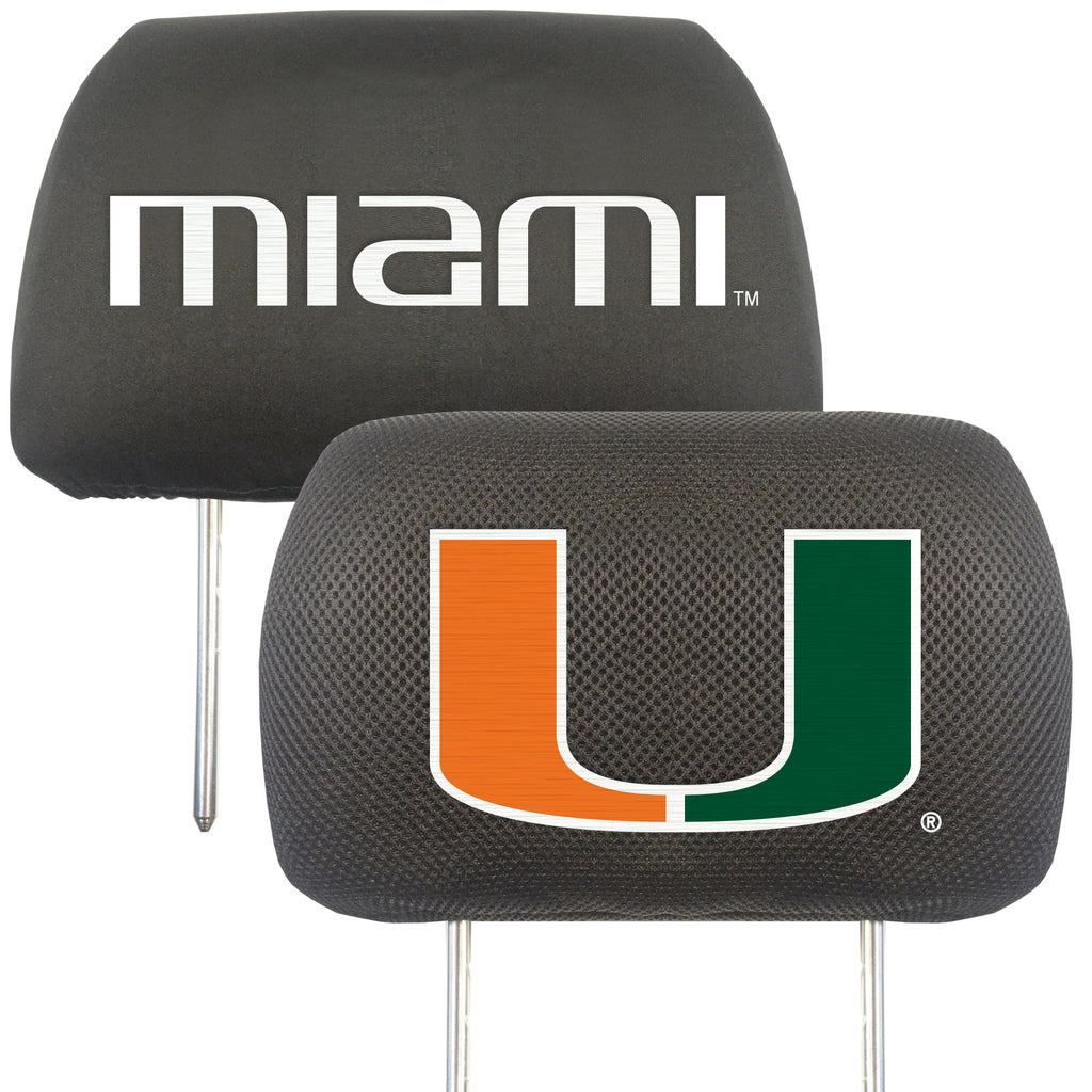 University of Miami Head Rest Cover