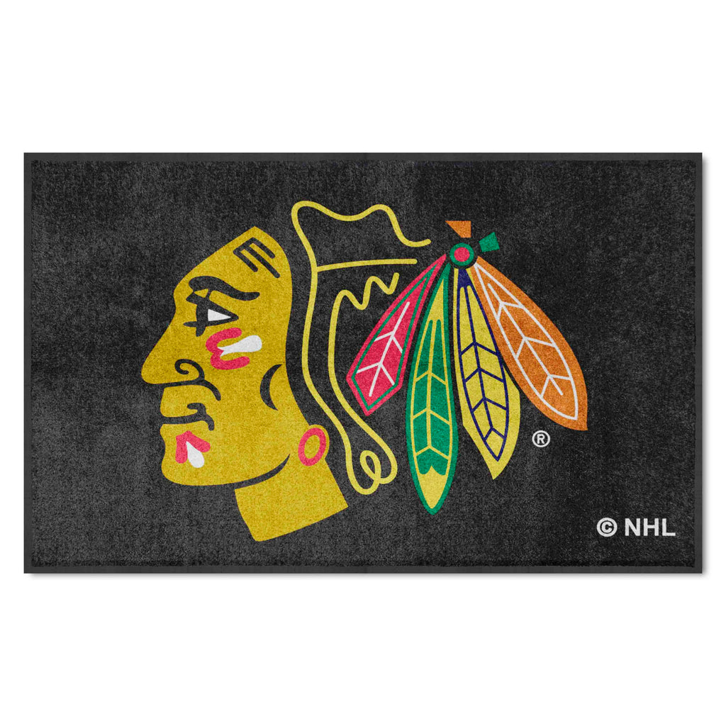 NHL - Chicago Blackhawks 4X6 Logo Mat - Landscape