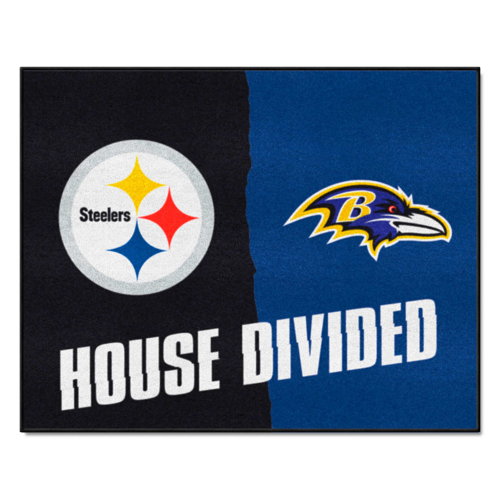 NFL House Divided Mat - Steelers / Ravens