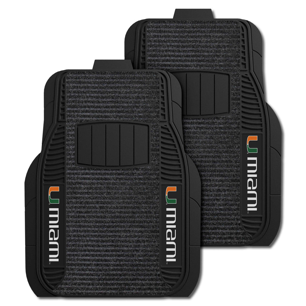 University of Miami 2-pc Deluxe Car Mat Set