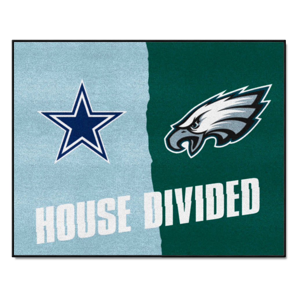 NFL House Divided Mat - Cowboys / Eagles