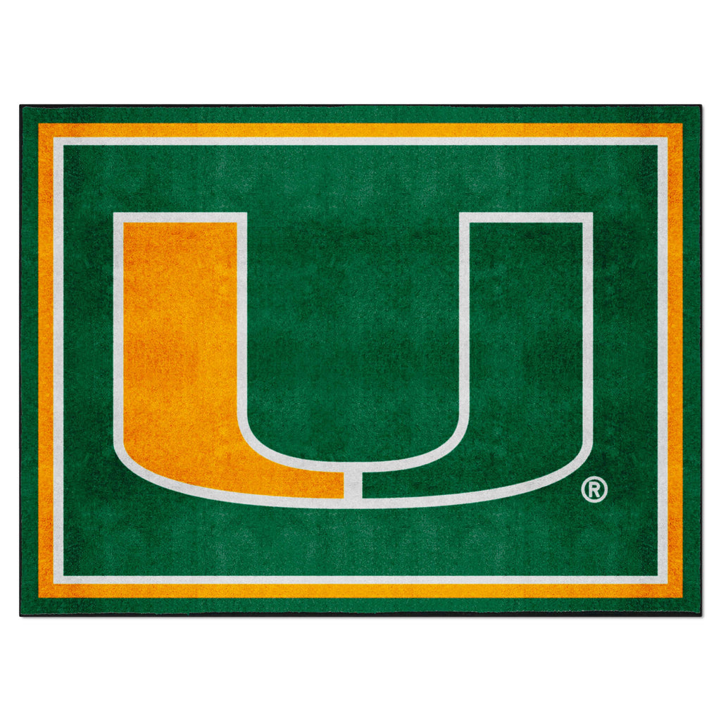 University of Miami 8x10 Rug