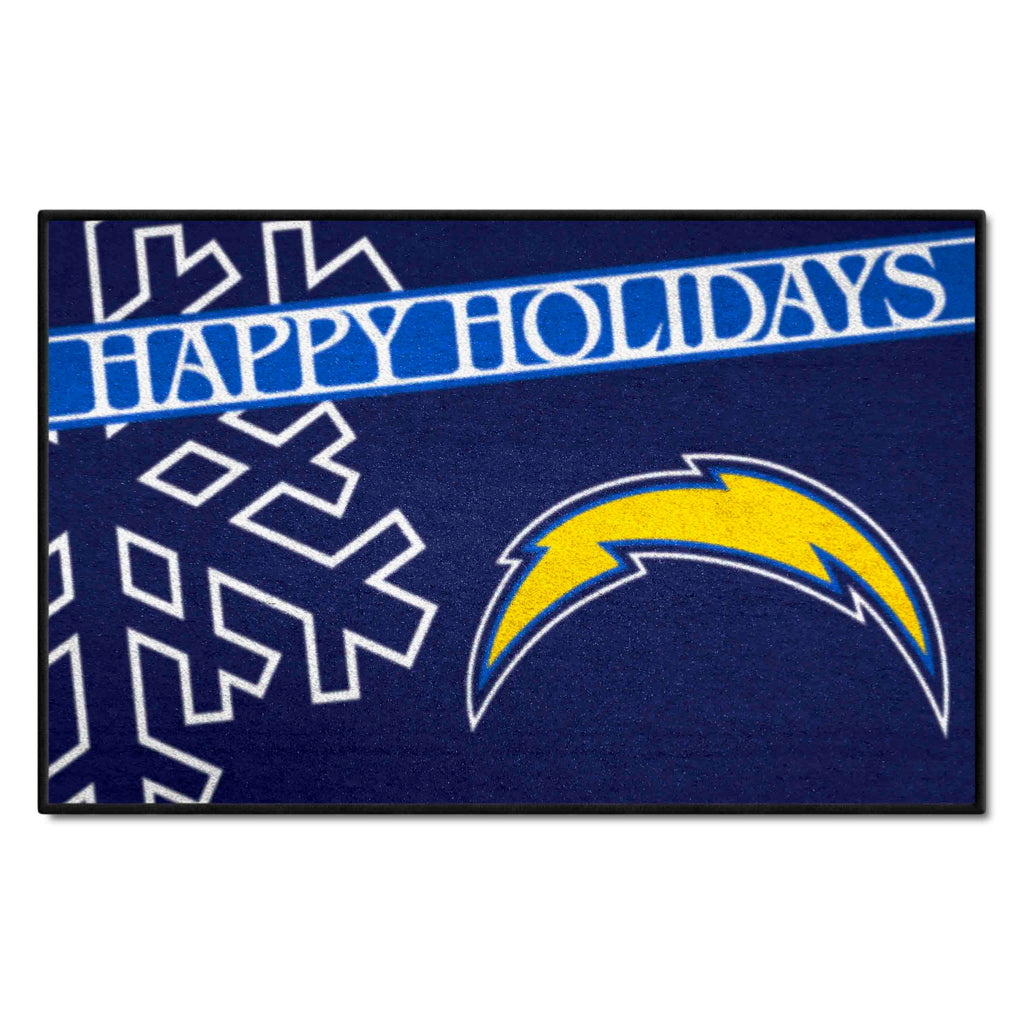 NFL - Los Angeles Chargers Starter Mat - Happy Holidays