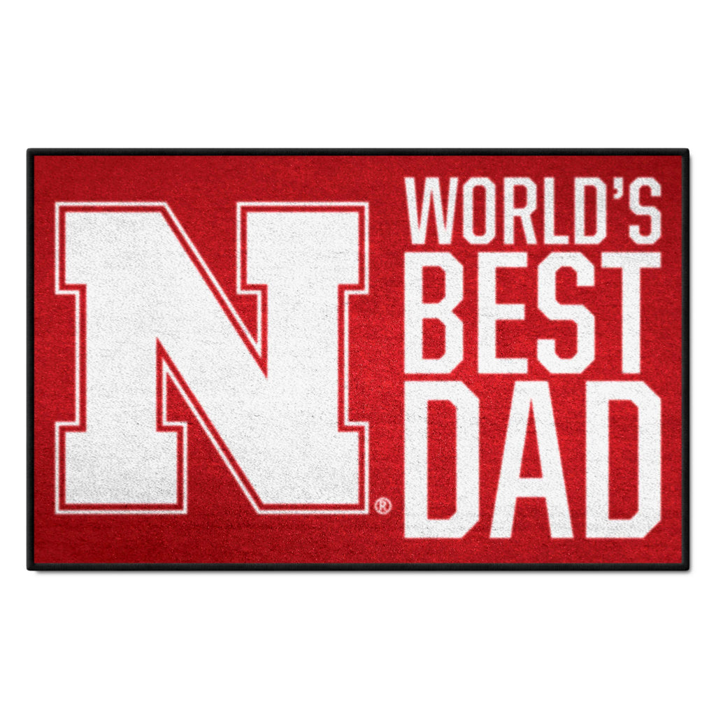 University of Nebraska Starter Mat - World's Best Dad