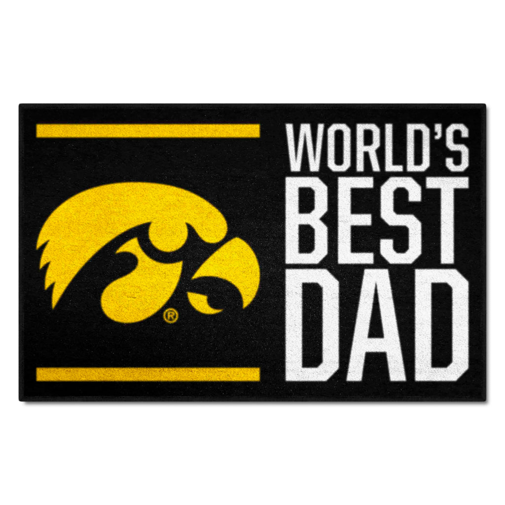 University of Iowa Starter Mat - World's Best Dad