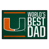 University of Miami Starter Mat - World's Best Dad