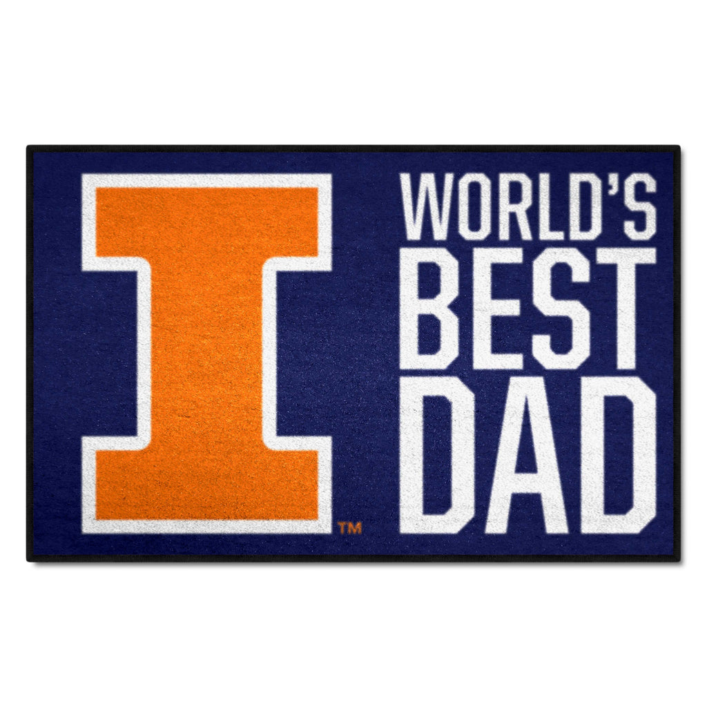 University of Illinois Starter Mat - World's Best Dad