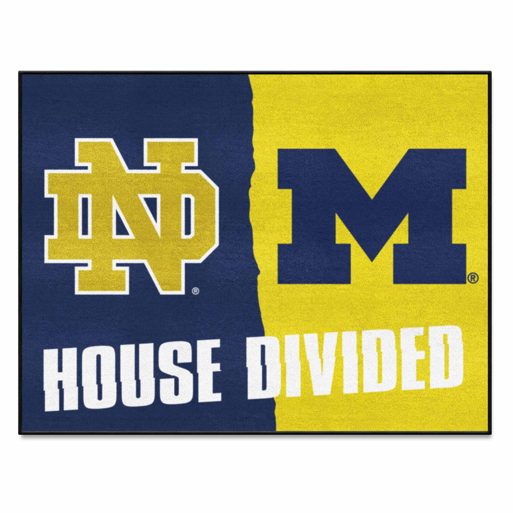 House Divided Mat - Notre Dame / Michigan