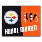 NFL House Divided Mat - Steelers / Bengals