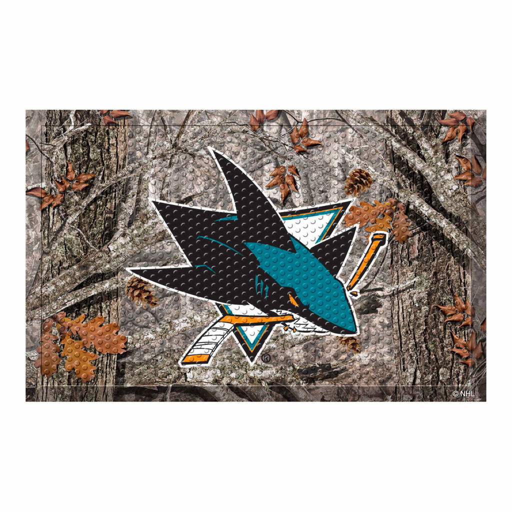 NHL - San Jose Sharks Camo Scraper Mat