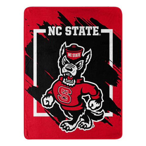 North Carolina State Wolfpack Blanket 46x60 Micro Raschel Dimensional Design Rolled