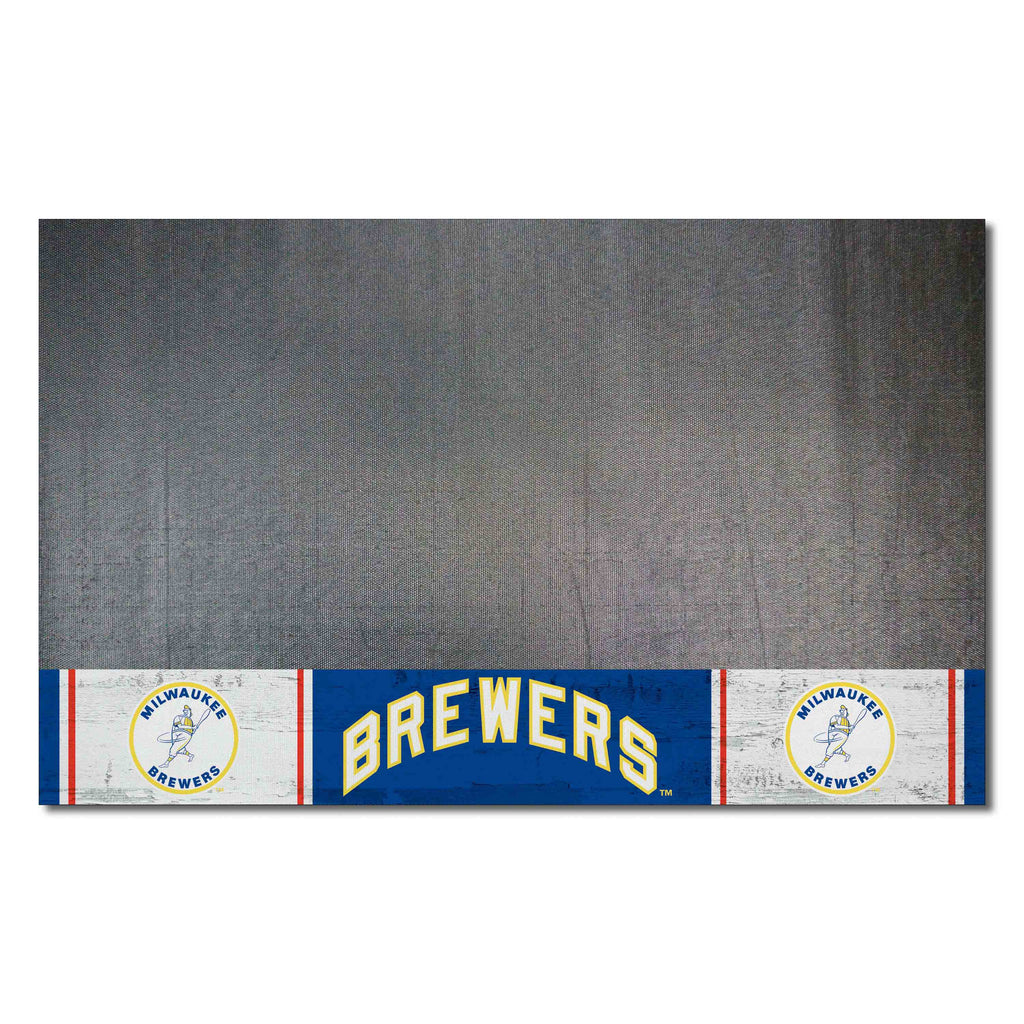 MLBCC - Milwaukee Brewers Grill Mat - Retro