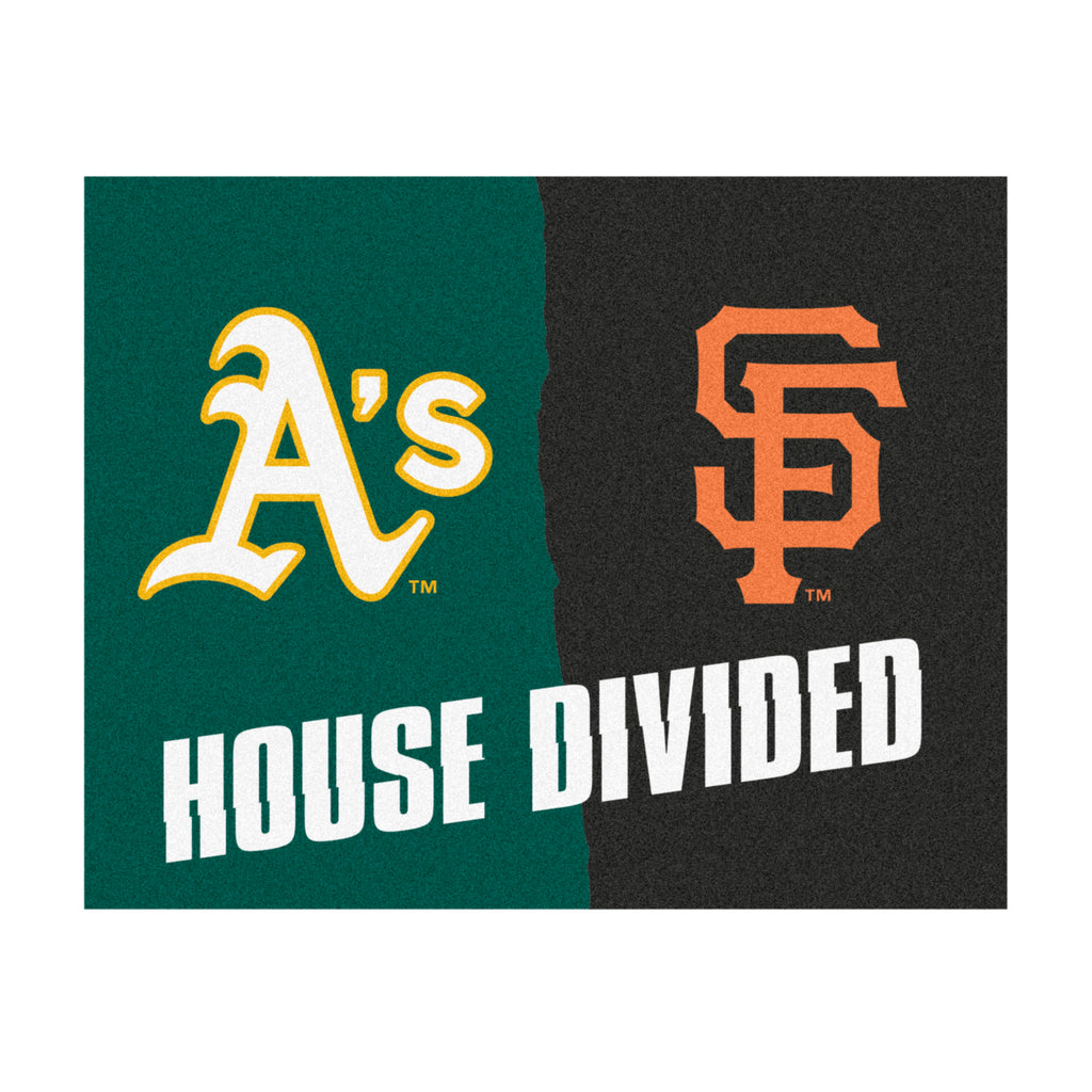 MLB House Divided Mat - Athletics / Giants