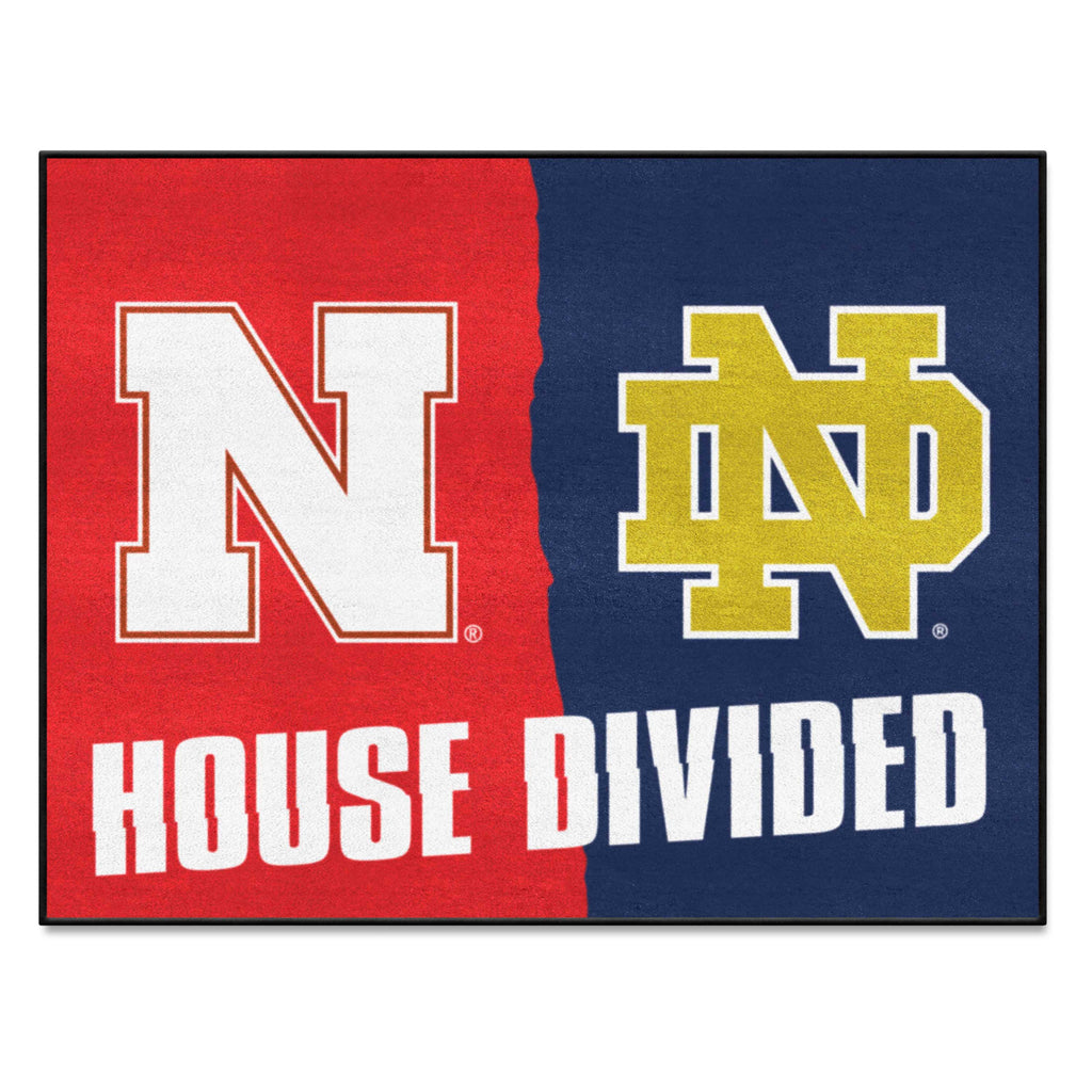 House Divided Mat - Nebraska / Notre Dame