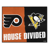 House Divided Mat - Penguins / Flyers