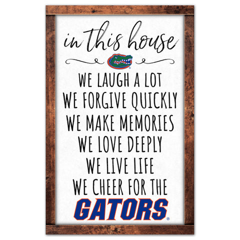 Florida Gators Sign 11x17 Wood In This House