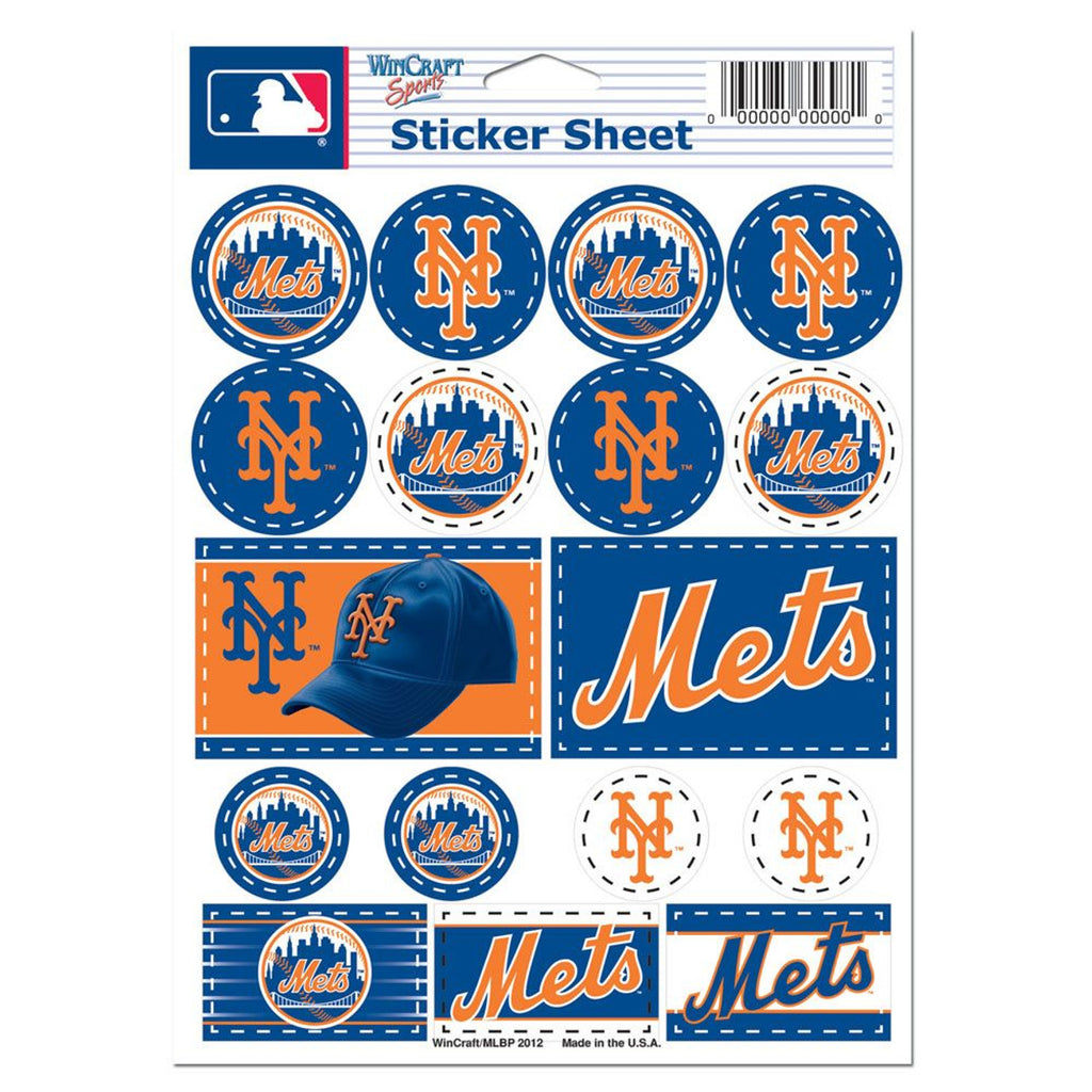 New York Mets Decal Sheet 5x7 Vinyl