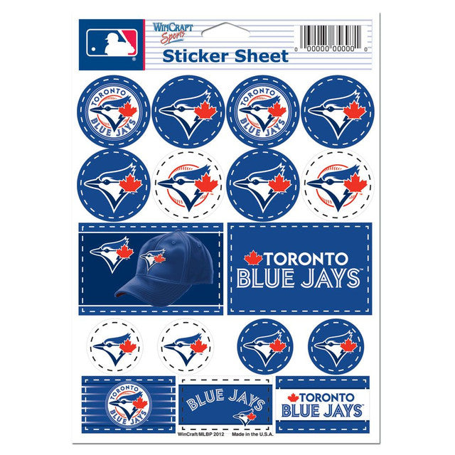 Toronto Blue Jays Decal Sheet 5x7 Vinyl