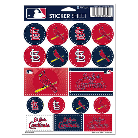 St. Louis Cardinals Decal Sheet 5x7 Vinyl