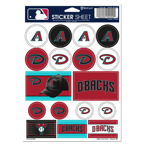 Arizona Diamondbacks Decal Sheet 5x7 Vinyl