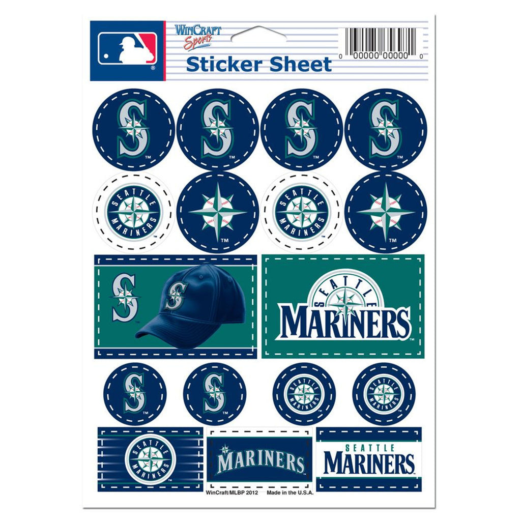 Seattle Mariners Decal Sheet 5x7 Vinyl