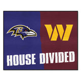 NFL House Divided Mat - Ravens / Commanders