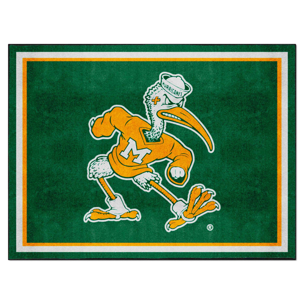 University of Miami 8x10 Rug