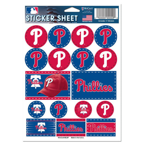 Philadelphia Phillies Decal Sheet 5x7 Vinyl