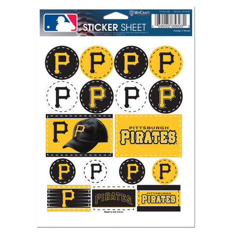 Pittsburgh Pirates Decal Sheet 5x7 Vinyl