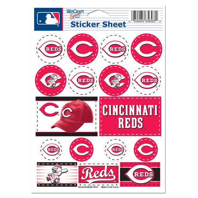 Cincinnati Reds Decal Sheet 5x7 Vinyl