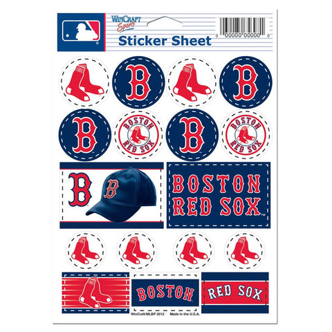 Boston Red Sox Decal Sheet 5x7 Vinyl