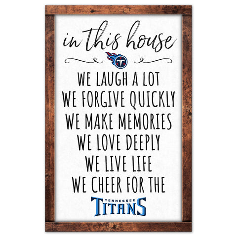 Tennessee Titans Sign 11x17 Wood In This House