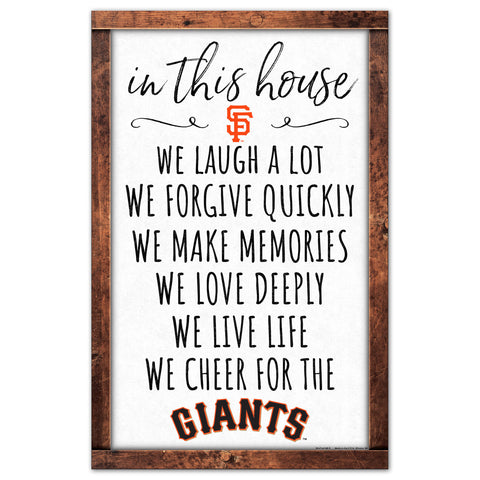 San Francisco Giants Sign 11x17 Wood In This House