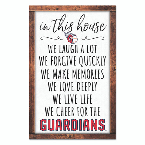 Cleveland Guardians Sign 11x17 Wood In This House