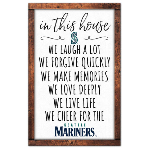 Seattle Mariners Sign 11x17 Wood In This House