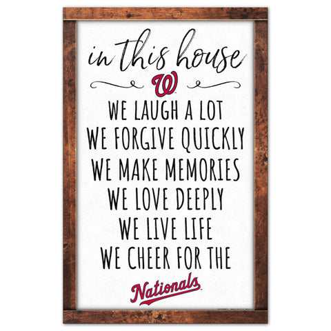 Washington Nationals Sign 11x17 Wood In This House