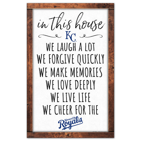 Kansas City Royals Sign 11x17 Wood In This House