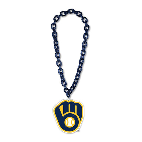 Milwaukee Brewers Necklace Big Fan Chain