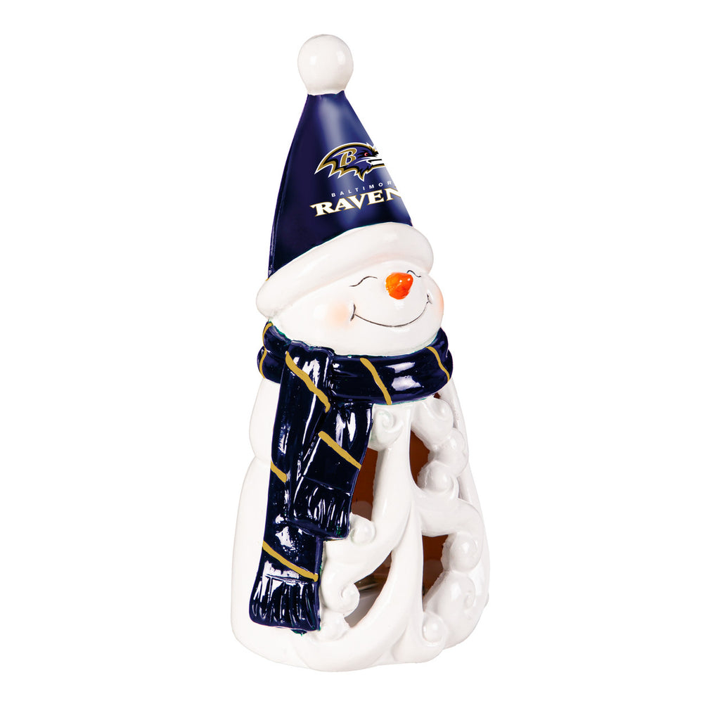 Baltimore Ravens Statue 8 Inch LED Snowman