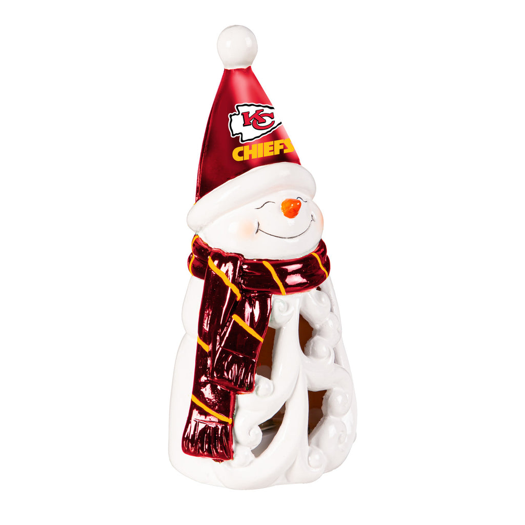 Kansas City Chiefs Statue 8 Inch LED Snowman